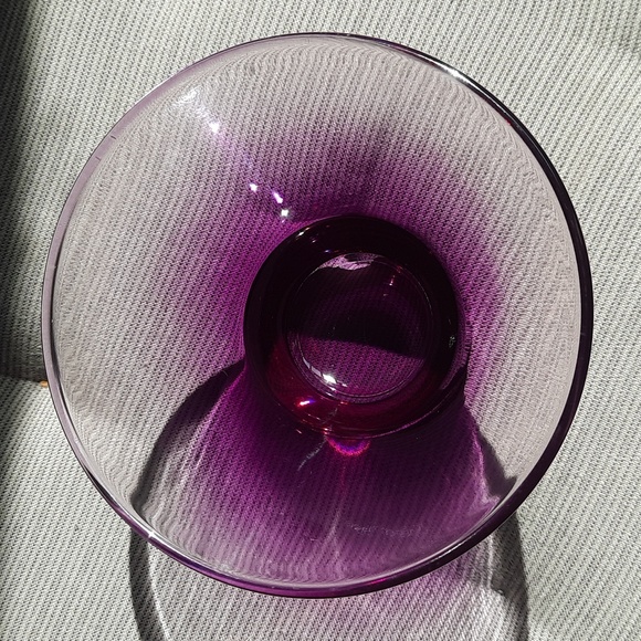 VTG/MCM/Retro Set of 2 Purple Drinking Glasses/Ice Cream Dishes/Condiment Bowls - Picture 6 of 6